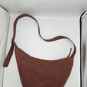 Universal Thread Brown Suede Crescent Hobo Bag